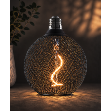 E27 G125 Decorative Metal Mesh Led Bulb 2.5W 188Lm Warm White 1800k